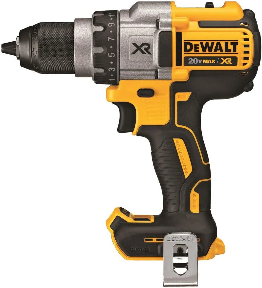 دریل/پیچ گوشتی شارژی DEWALT 20V MAX XR، براشلس، 3 سرعته، فقط ابزار (DCD991B)، سایز واحد