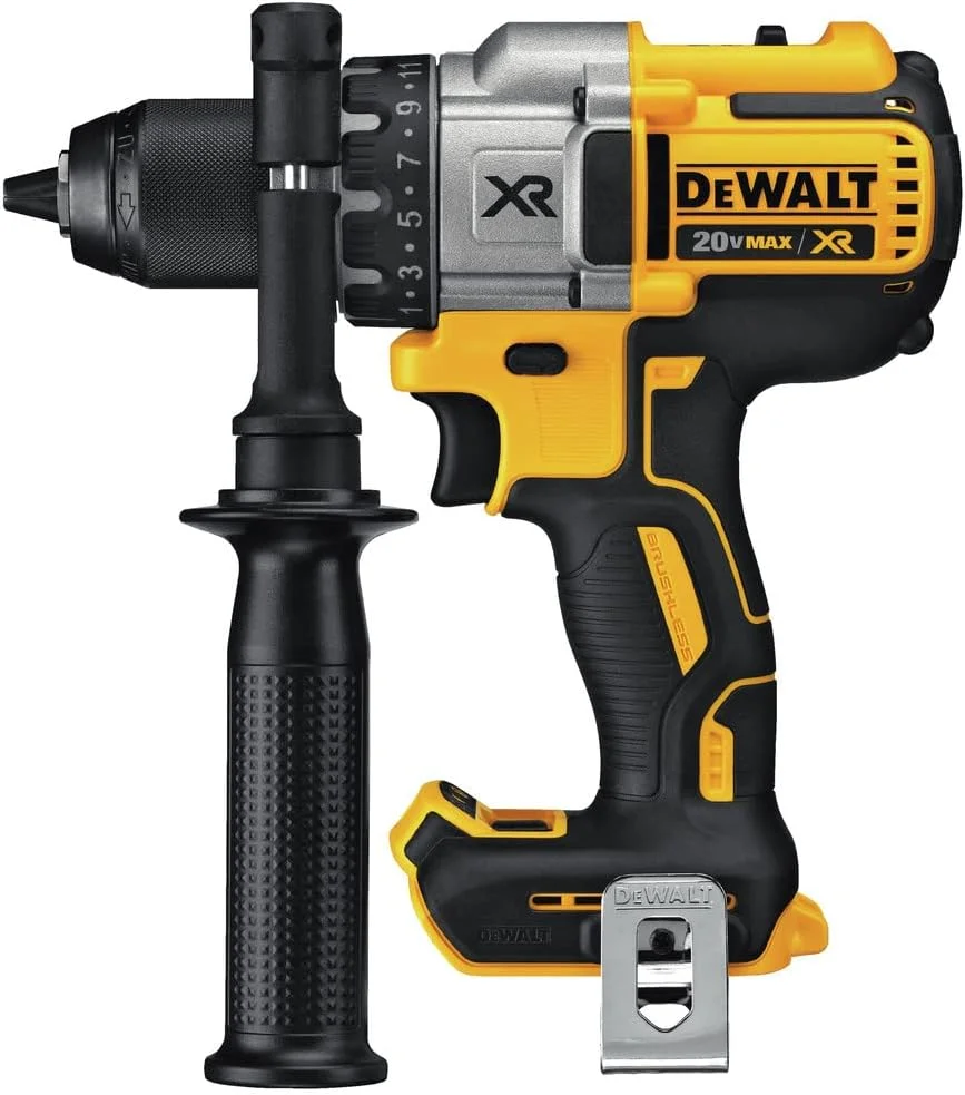 دریل/پیچ گوشتی شارژی DEWALT 20V MAX XR، براشلس، 3 سرعته، فقط ابزار (DCD991B)، سایز واحد دریل/پیچ گوشتی شارژی DEWALT 20V MAX XR، براشلس، 3 سرعته، فقط ابزار (DCD991B)، سایز واحد