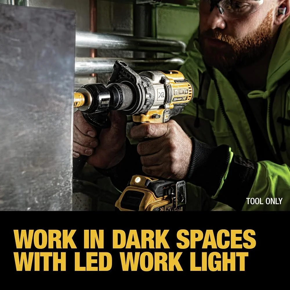 دریل/پیچ گوشتی شارژی DEWALT 20V MAX XR، براشلس، 3 سرعته، فقط ابزار (DCD991B)، سایز واحد دریل/پیچ گوشتی شارژی DEWALT 20V MAX XR، براشلس، 3 سرعته، فقط ابزار (DCD991B)، سایز واحد