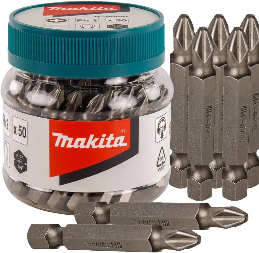 جعبه 50 عددی نوک پیچ گوشتی فیلیپس Makita B-26490 PH2-50
