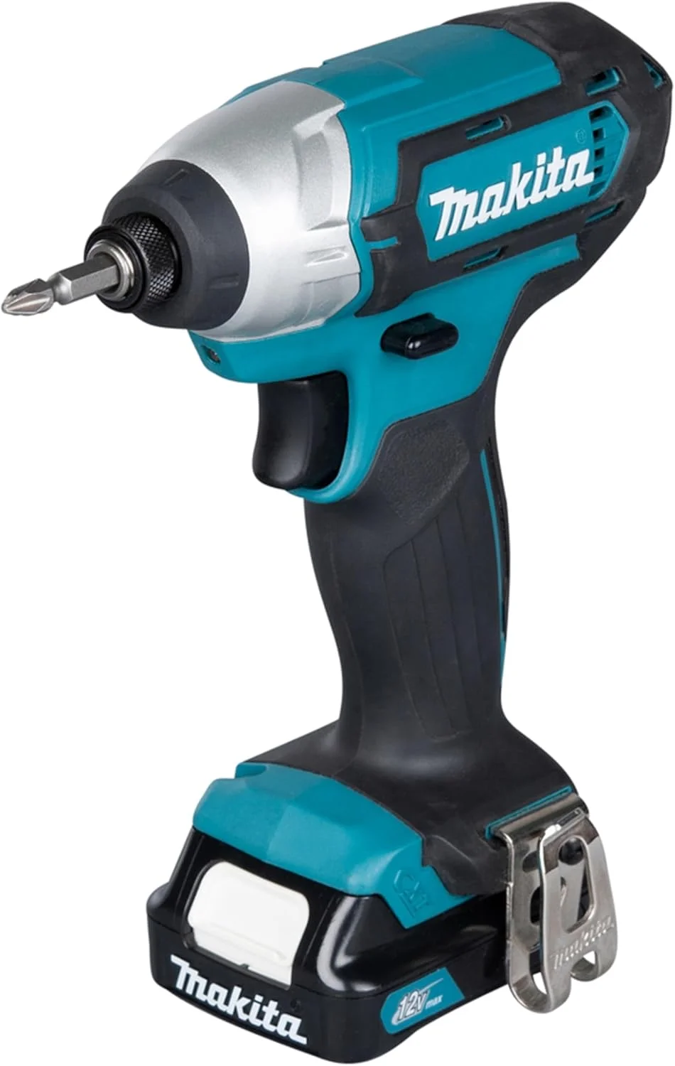 دریل ضربه ای شارژی ماکیتا مدل TD110DWAE 12V Max Li-Ion CXT به همراه 2 عدد باتری 2.0 آمپر ساعتی Li-Ion و شارژر عرضه شده در کیف حمل