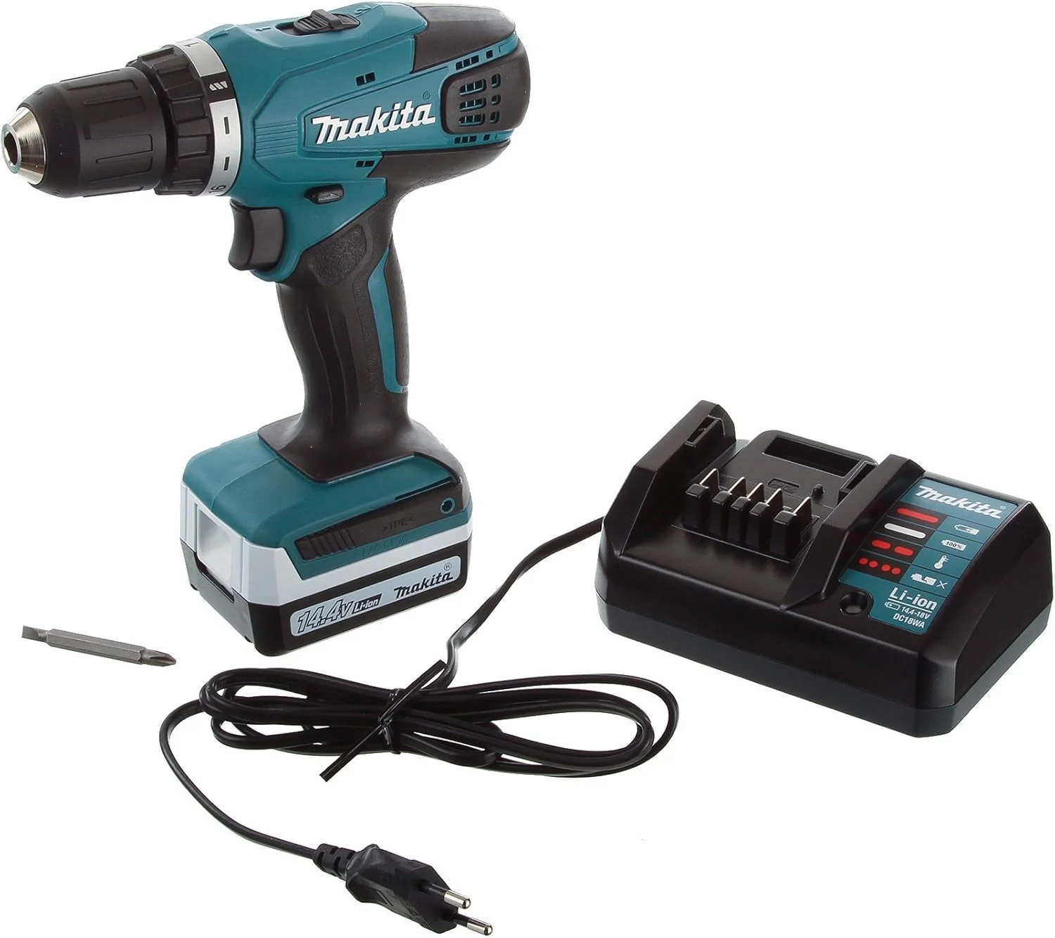 دریل چکشی شارژی ماکیتا DF347DWE، 14.4 ولت لیتیوم-یون، 1.3 آمپر ساعت