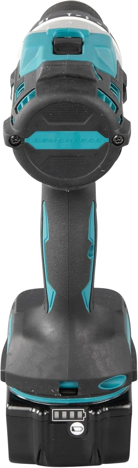 دریل پیچ گوشتی ضربه ای شارژی 13 میلی متری براشلس 18 ولت لیتیوم-یون ماکیتا مدل DHP486RFJ به همراه 2 عدد باتری 3 آمپر و 1 عدد شارژر