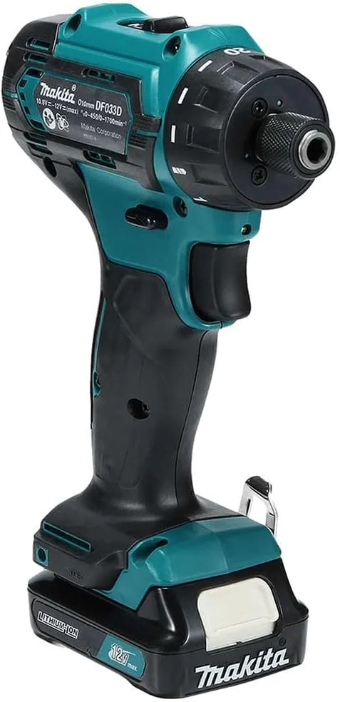 دریل پیچ گوشتی شارژی ماکیتا مدل DF033DWAE 12V Max Li-Ion CXT به همراه 2 عدد باتری 2.0 آمپر ساعتی Li-Ion و شارژر عرضه شده در جعبه حمل دریل پیچ گوشتی شارژی ماکیتا مدل DF033DWAE 12V Max Li-Ion CXT به همراه 2 عدد باتری 2.0 آمپر ساعتی Li-Ion و شارژر عرضه شده در جعبه حمل