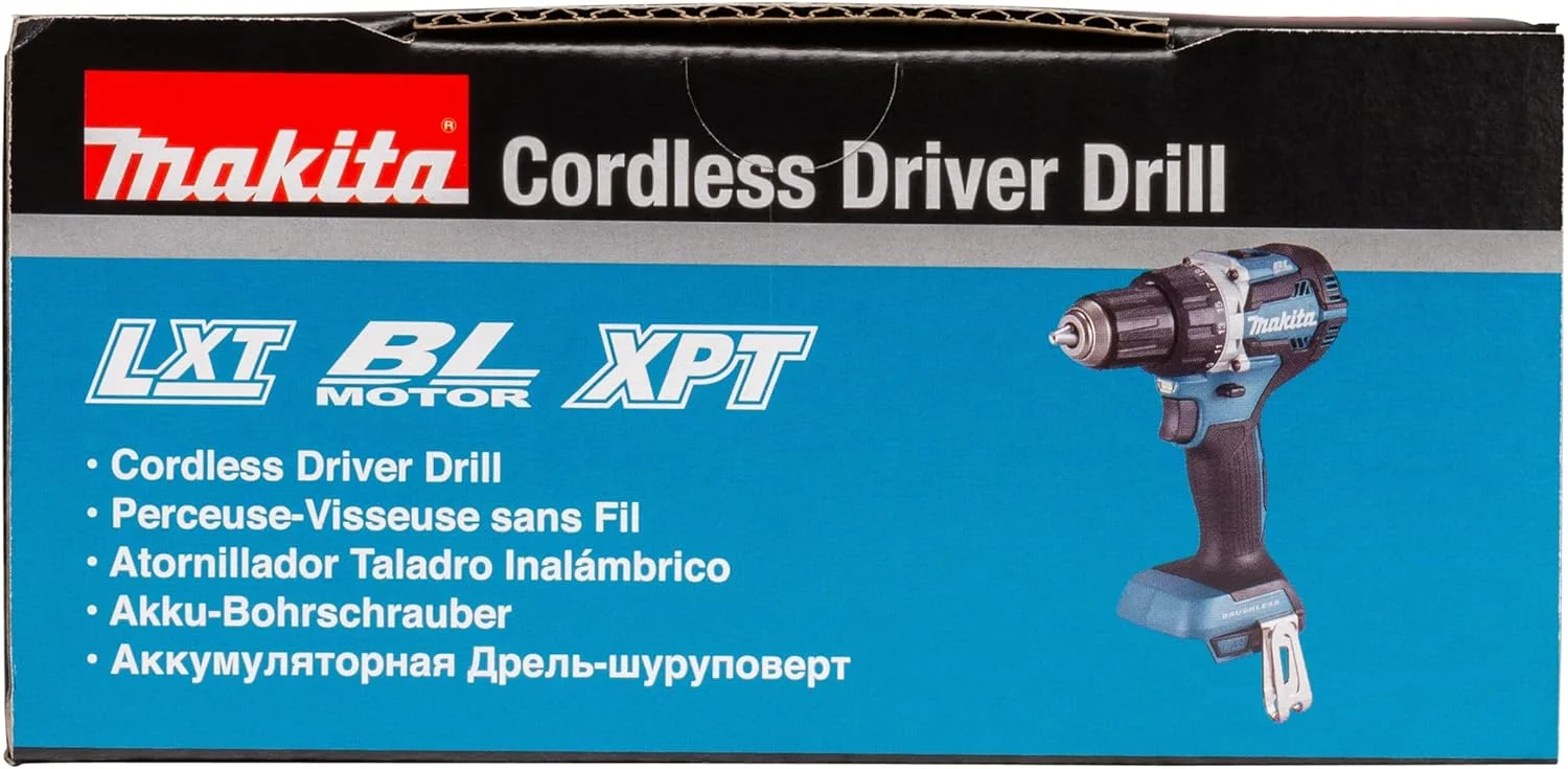 دریل شارژی ماکیتا، 18 ولت، 54/30 نیوتن متر، آبی/مشکی 182 میلی متر DDF484Z دریل شارژی ماکیتا، 18 ولت، 54/30 نیوتن متر، آبی/مشکی 182 میلی متر DDF484Z