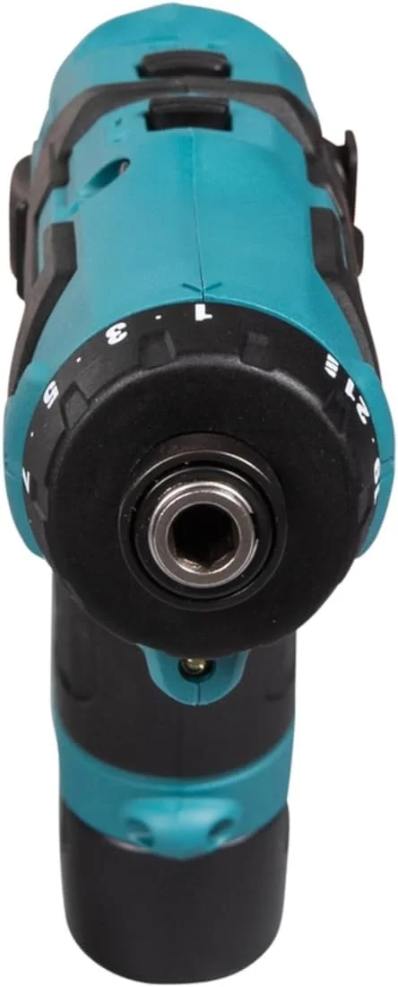 پیچ گوشتی شارژی زاویه دار ماکیتا DF012DSE (7.2 ولت، باتری/شارژر در جعبه حمل، 30 وات، 7.2 ولت) مشکی/آبی