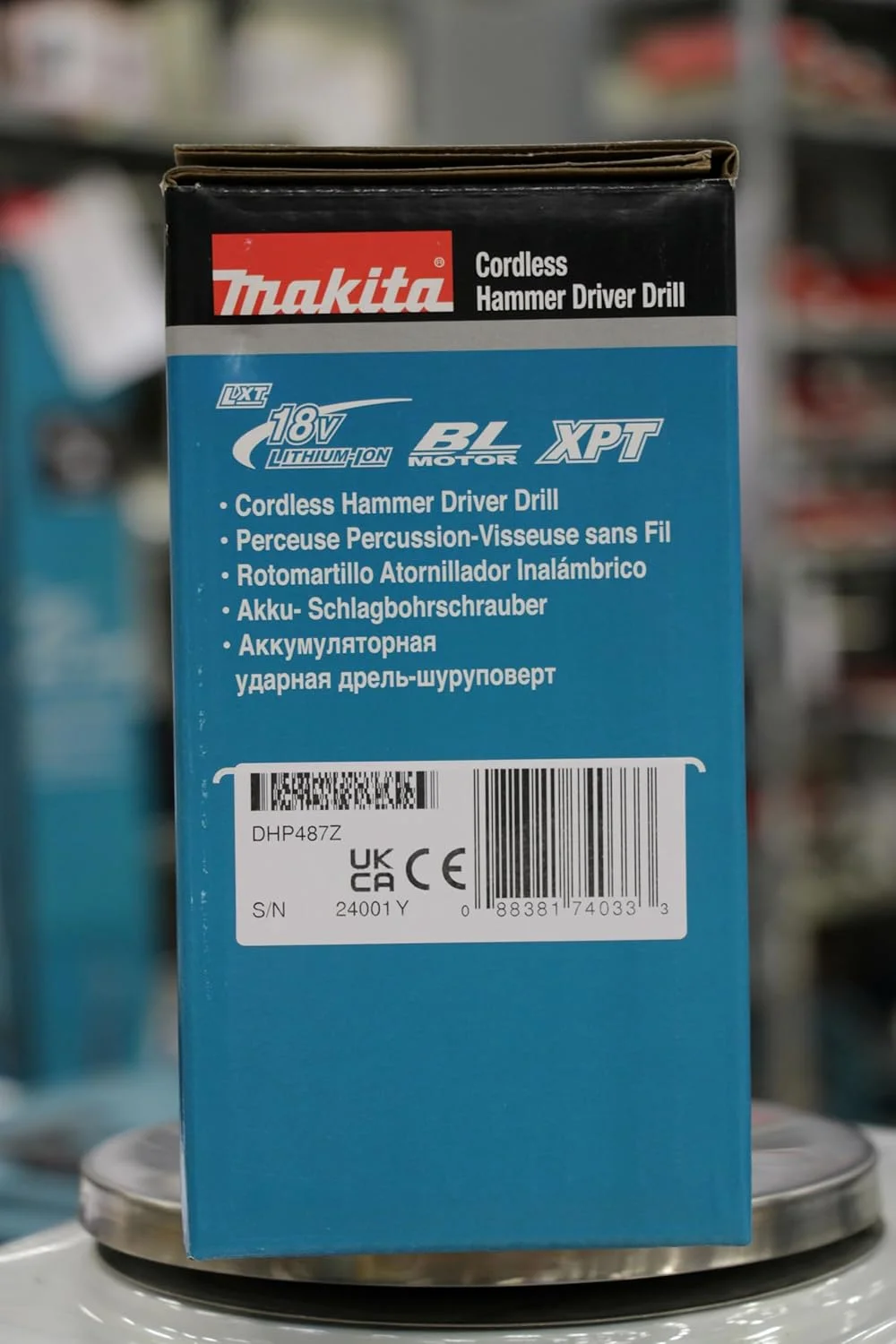 دریل چکشی شارژی براشلس 18 ولت Makita مدل Dhp487Z (باتری و شارژر شامل نمی شود)