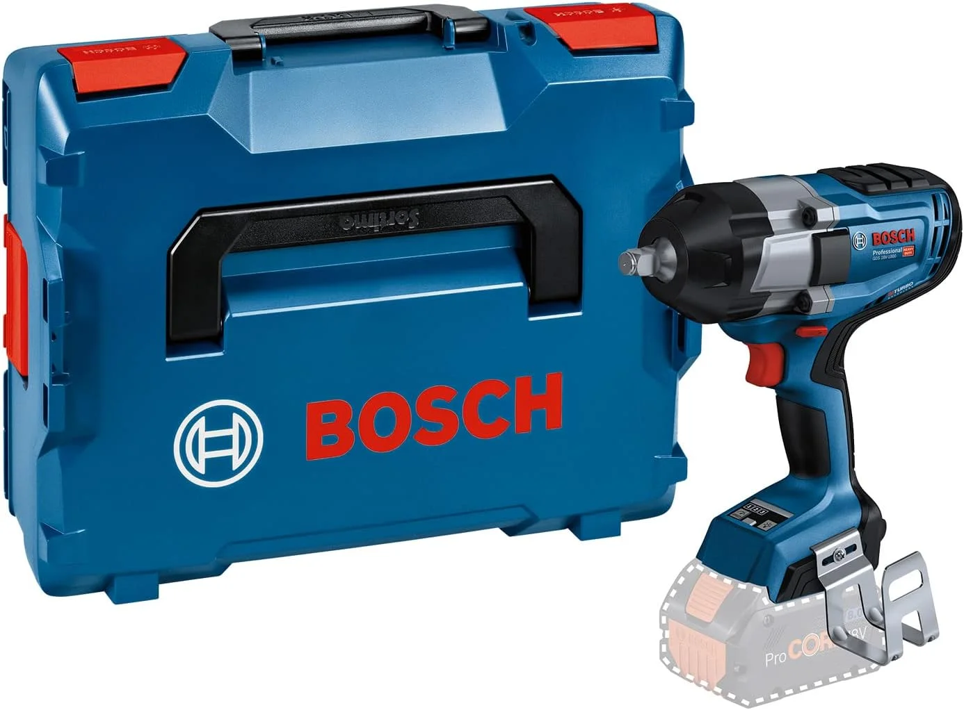 دریل ضربه ای شارژی بوش پروفشنال مدل GDS 18V-1000, 18 ولت, آبی