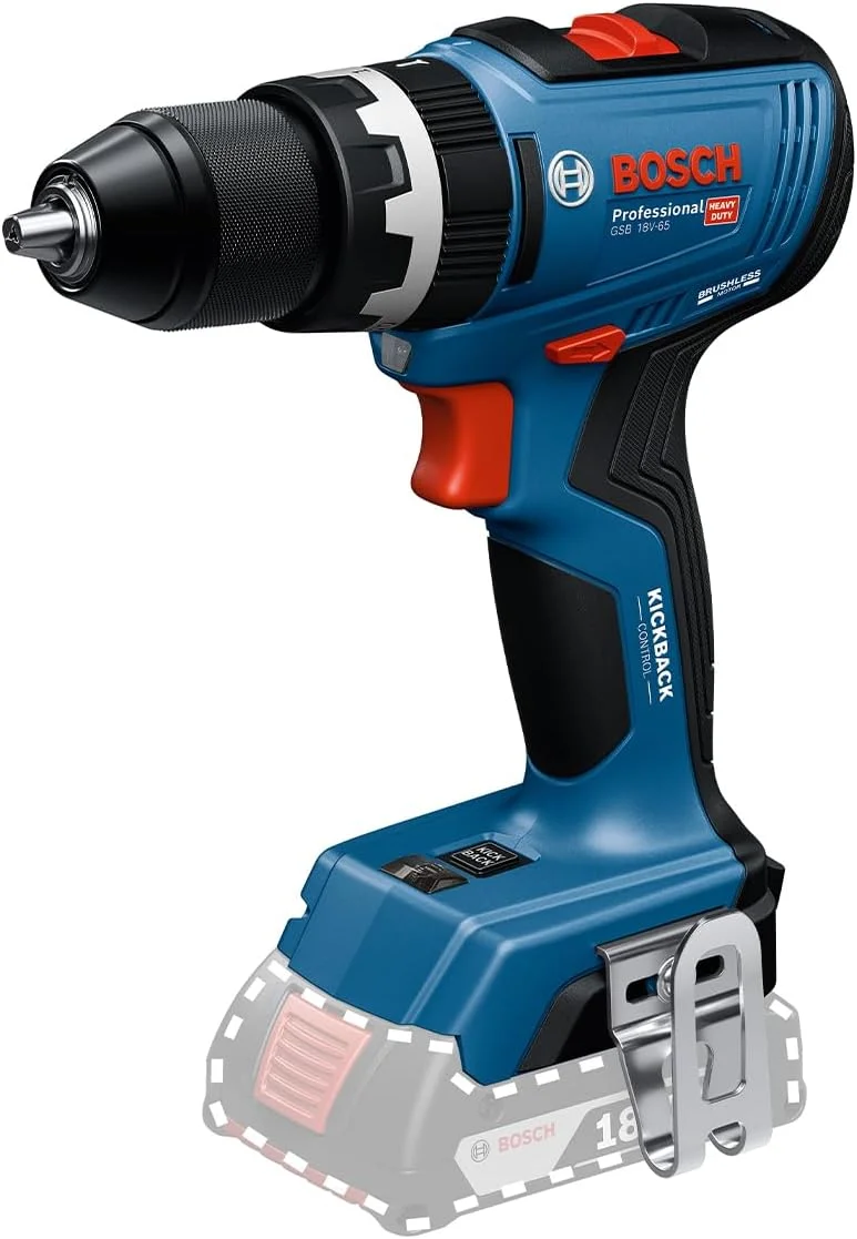 دریل پیچ گوشتی شارژی بوش Professional 18V System مدل GSB 18V-65 (موتور بدون جاروبک، طول سر 175)