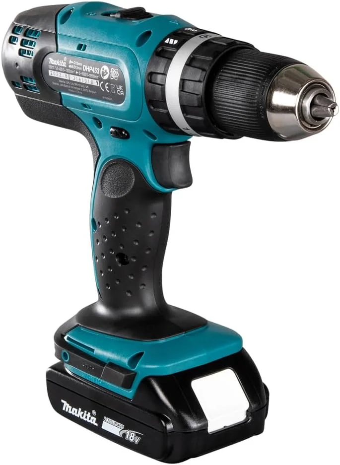 دریل چکشی شارژی ماکیتا مدل DHP453Rfe - دریل (لیتیوم-یون، مشکی، آبی) دریل چکشی شارژی ماکیتا مدل DHP453Rfe - دریل (لیتیوم-یون، مشکی، آبی)