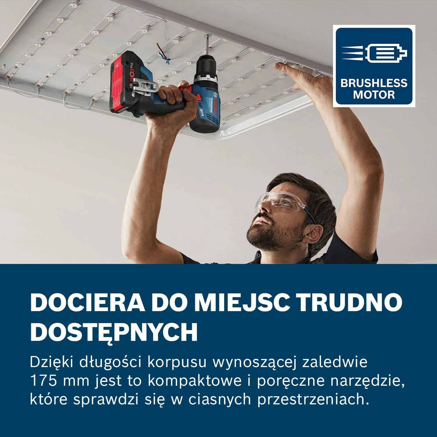 دریل پیچ گوشتی شارژی بوش Professional 18V System مدل GSB 18V-65 (موتور بدون جاروبک، طول سر 175) دریل پیچ گوشتی شارژی بوش Professional 18V System مدل GSB 18V-65 (موتور بدون جاروبک، طول سر 175)