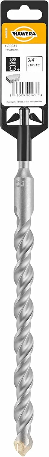 مته چکش دوار کاربید SDS-Plus بوش B80031 برای بتن 3/4 اینچ در 10 اینچ در 12 اینچ، 3/4 اینچ در 12 اینچ