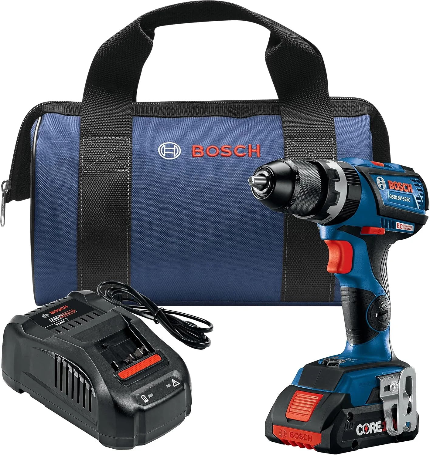 دریل چکشی/پیچ گوشتی براشلس 18 ولت بوش مدل GSB18V-535CB15