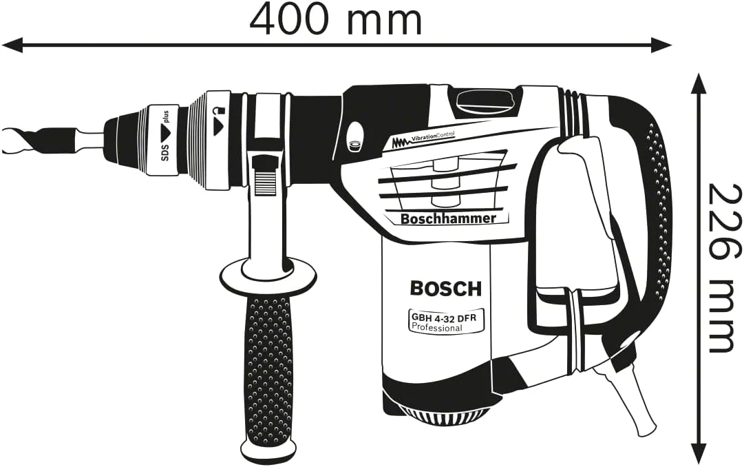 چکش تخریب بوش پروفشنال GBH 4-32 DFR (900 وات، SDS plus، حداکثر انرژی ضربه: 4.2 ژول، عمق سنج: 310 میلی متر، در جعبه) چکش تخریب بوش پروفشنال GBH 4-32 DFR (900 وات، SDS plus، حداکثر انرژی ضربه: 4.2 ژول، عمق سنج: 310 میلی متر، در جعبه)
