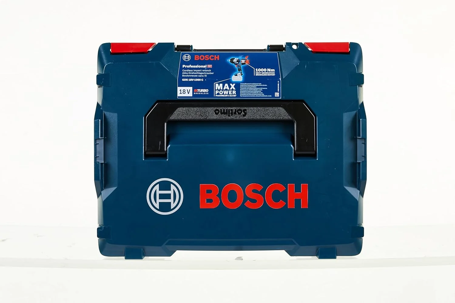 دریل ضربه ای شارژی بوش پروفشنال BITURBO GDS 18V-1000 C (گشتاور سفت کردن 1000 نیوتن متر، گشتاور باز کردن 1600 نیوتن متر، بدون باتری و شارژر، شامل ماژول اتصال، در L-BOXX 136) دریل ضربه ای شارژی بوش پروفشنال BITURBO GDS 18V-1000 C (گشتاور سفت کردن 1000 نیوتن متر، گشتاور باز کردن 1600 نیوتن متر، بدون باتری و شارژر، شامل ماژول اتصال، در L-BOXX 136)