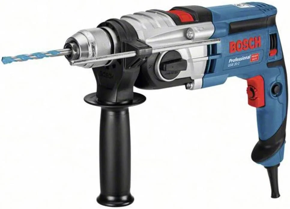دریل چکشی بوش پروفشنال GSB 20-2 (850 وات، سرعت در حالت آزاد 3000 دور در دقیقه، در جعبه L)
