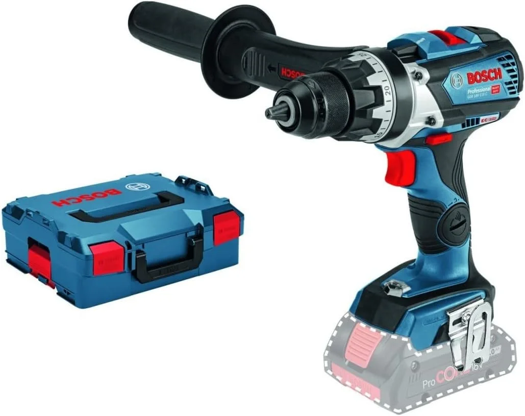 دریل پیچ گوشتی شارژی بوش پروفشنال 18V System GSR 18V-110 C (حداکثر گشتاور: 110 نیوتن متر، حداکثر قطر پیچ: 12 میلی متر، بدون باتری و شارژر، در L-BOXX 136)