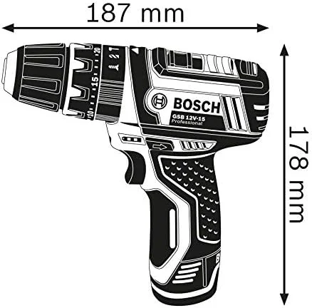 دریل چکشی شارژی بوش پروفشنال GSB 12V-15 به همراه باتری قابل شارژ دوم دریل چکشی شارژی بوش پروفشنال GSB 12V-15 به همراه باتری قابل شارژ دوم