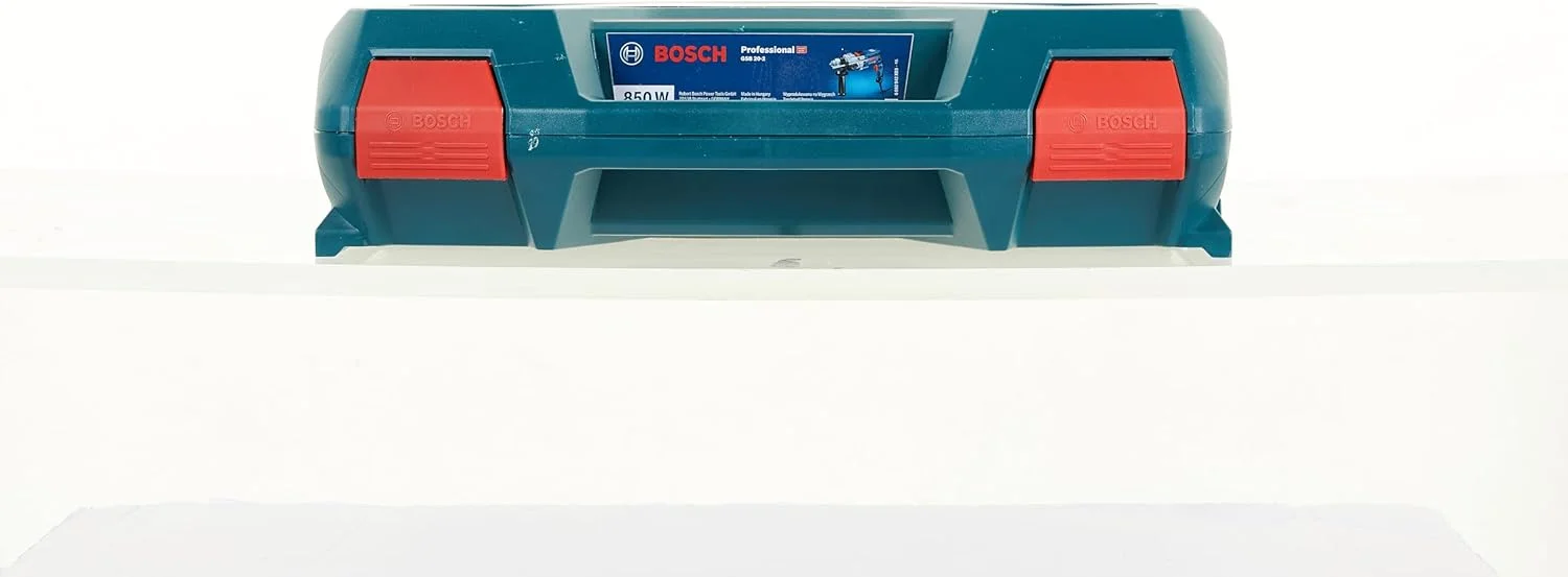 دریل چکشی حرفه ای بوش GSB 20-2 (850 وات، سرعت در حالت آزاد 3000 دور در دقیقه، با مجموعه لوازم جانبی، در L-Case)