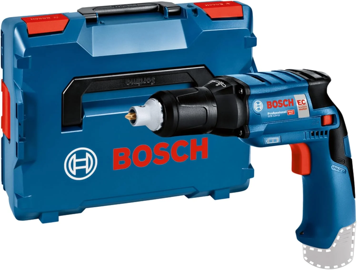 پیچ گوشتی شارژی کناف بوش مدل Bosch Gsr108Vtecg 10.8 V-Ec Te بدون باتری و شارژر در جعبه L-Boxx کد 06019E4003