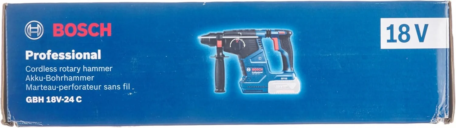 چکش تخریب شارژی بوش Professional 18V System GBH 18V-24 C (با SDS Plus، بدون باتری و شارژر، دسته کمکی)