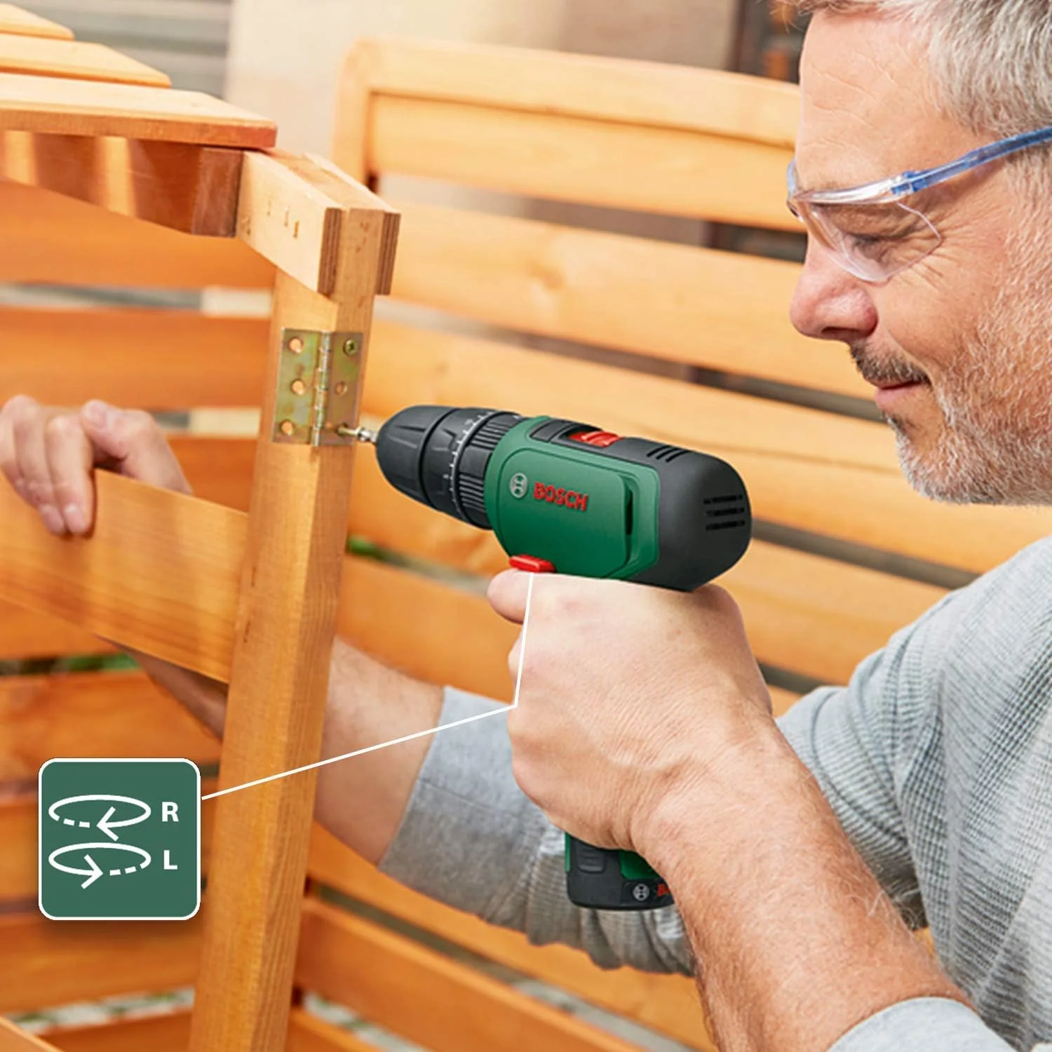 دریل چکشی شارژی بوش EasyImpact 1200 (2 عدد باتری، سیستم 12 ولت، مجموعه لوازم جانبی 19 عددی، در جعبه)