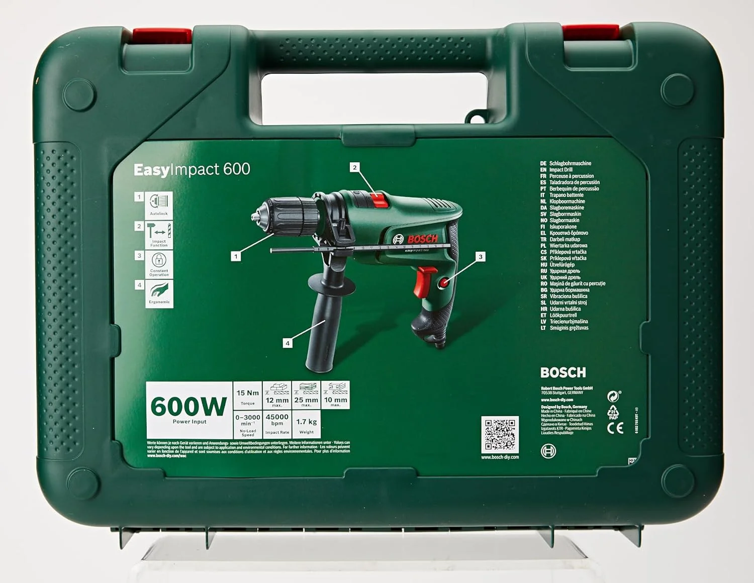 دریل چکشی بوش EasyImpact 600 (600 وات، در جعبه) دریل چکشی بوش EasyImpact 600 (600 وات، در جعبه)