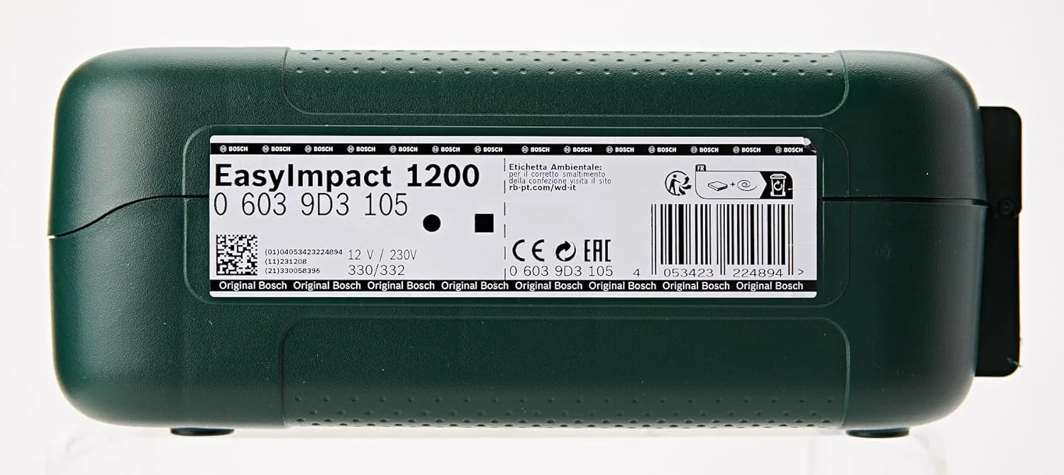دریل چکشی شارژی بوش EasyImpact 1200 (2 عدد باتری، سیستم 12 ولت، مجموعه لوازم جانبی 19 عددی، در جعبه)