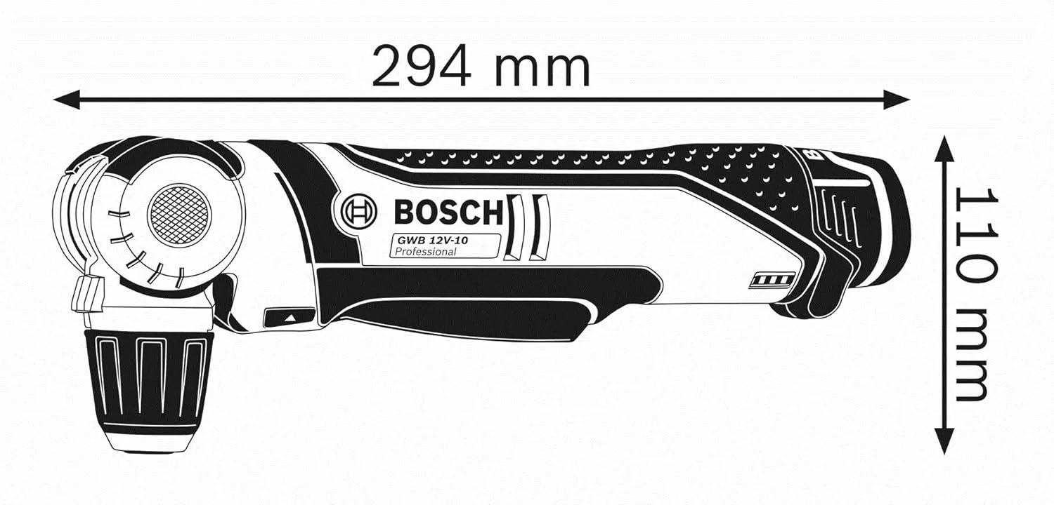 دریل زاویه ای شارژی بوش پروفشنال GWB 12V-10 بدون باتری و شارژر - کارتن دریل زاویه ای شارژی بوش پروفشنال GWB 12V-10 بدون باتری و شارژر - کارتن
