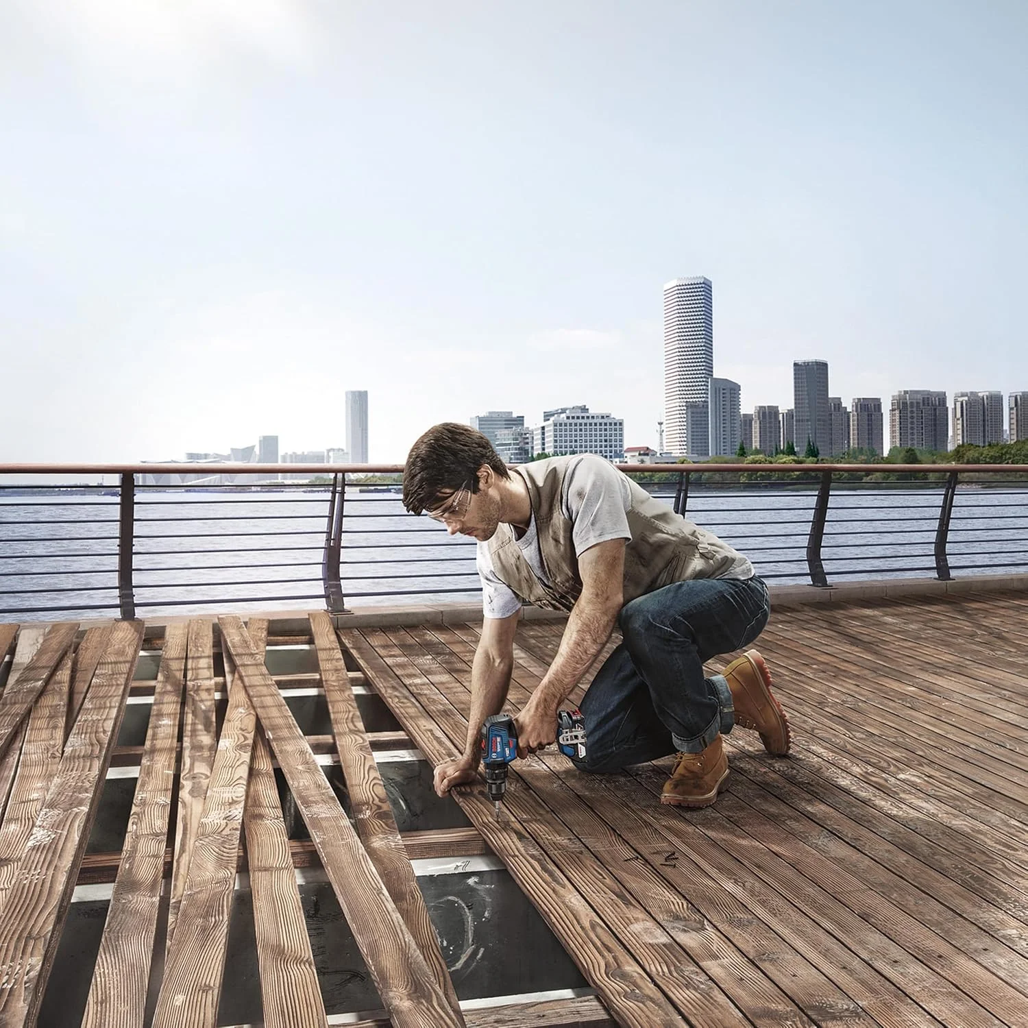 دریل شارژی بوش پروفشنال GSR 18V-55، 1800 دور در دقیقه، بدون کلید، 1 کیلوگرم، چند رنگ