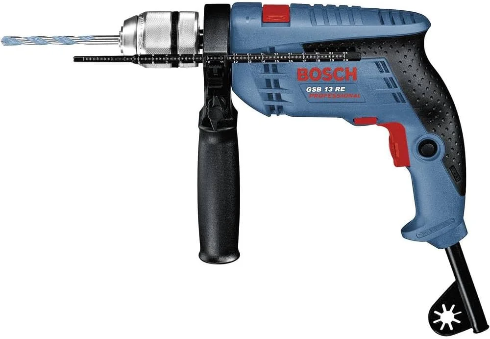 Bosch Professional GSB 13 RE impact drill (600 W, incl. 210 mm depth stop, 13 mm keyless chuck, in carton) Bosch Professional GSB 13 RE impact drill (600 W, incl. 210 mm depth stop, 13 mm keyless chuck, in carton)