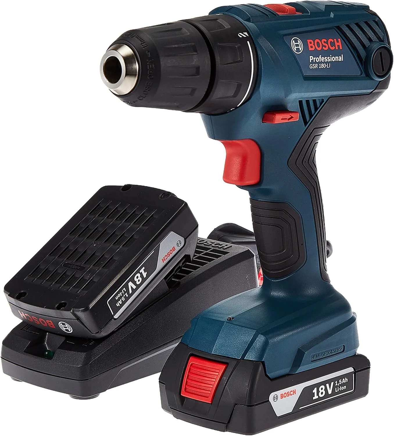 دریل پیچ گوشتی شارژی بوش مدل GSR 180-Li (2 عدد باتری 2.20 آمپر ساعت)