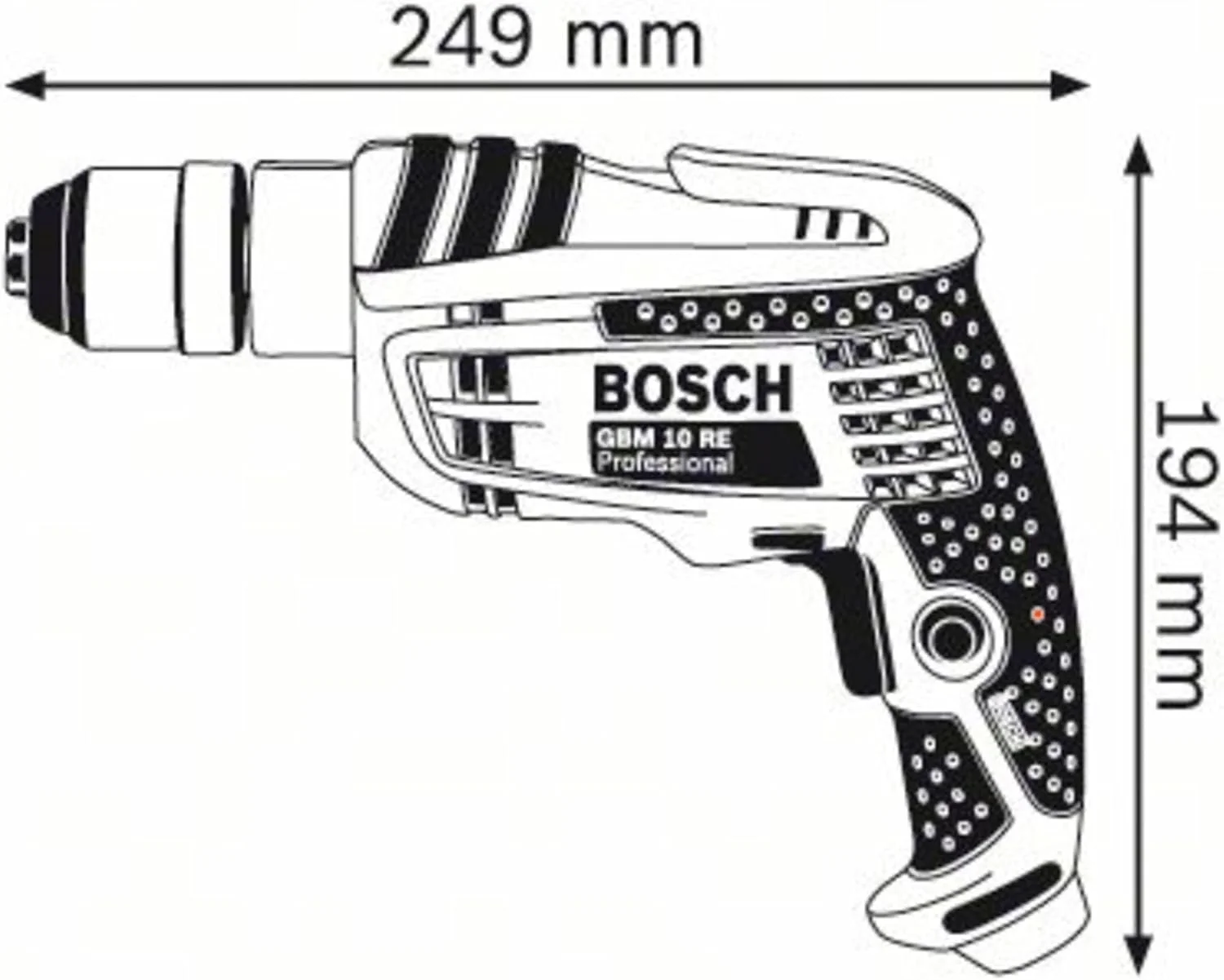 دریل حرفه ای بوش Bosch GBm 10 Re