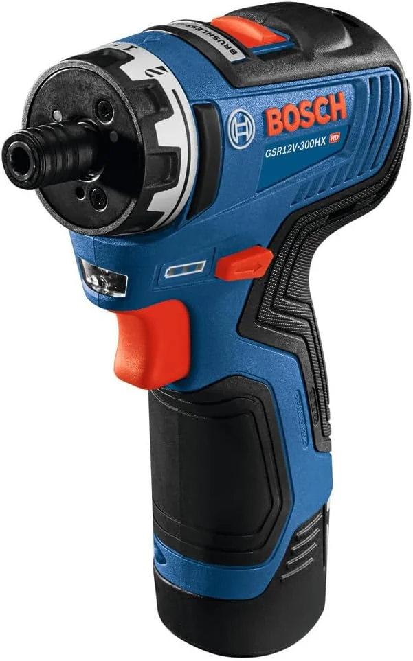 پیچ گوشتی شارژی بوش GSR12V-300HXN 12V Max براشلس 1/4 اینچ دو سرعته (فقط ابزار)