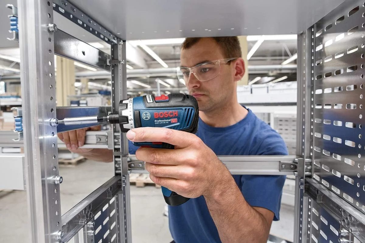 دریل/پیچ گوشتی شارژی بوش پروفشنال 12 ولت سیستم GSR 12V-35 HX (بدون باتری و شارژر، در جعبه مقوایی)