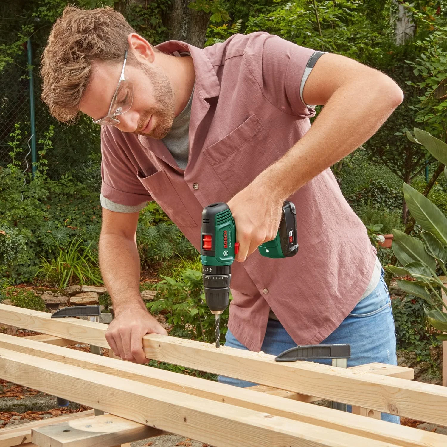 دریل چکشی شارژی بوش EasyImpact 18V-40 (2 باتری 2.0 آمپر ساعت، سیستم 18 ولت، در جعبه)