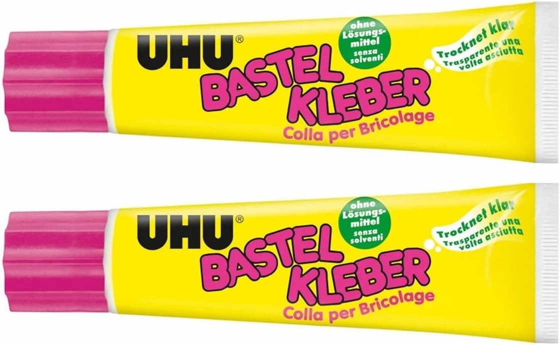 چسب کاردستی UHU 47735، تیوپ 90 گرمی (90 گرم، چسب کاردستی، 2)