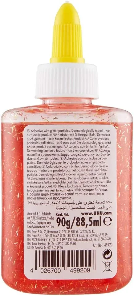 چسب اکلیلی قرمز UHU، 88.5 میلی لیتر، جلوه های اکلیلی درخشان برای کاردستی، اسلایم، تزئین و طراحی خلاقانه، ایمن - تست شده از نظر پوستی، بطری نرم با نوک دقیق (بسته 2 عددی) چسب اکلیلی قرمز UHU، 88.5 میلی لیتر، جلوه های اکلیلی درخشان برای کاردستی، اسلایم، تزئین و طراحی خلاقانه، ایمن - تست شده از نظر پوستی، بطری نرم با نوک دقیق (بسته 2 عددی)