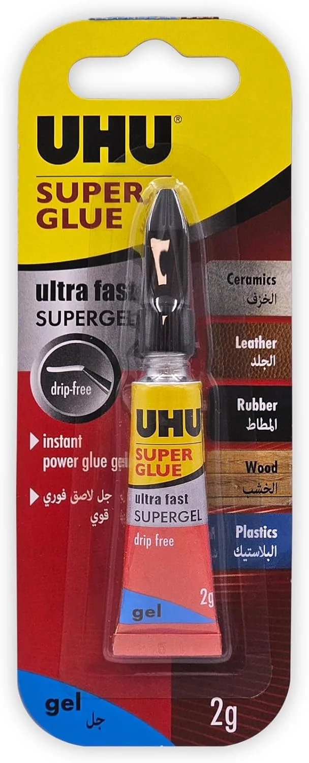 چسب قطره ای ژله ای سوپر اوهو، ژل فوق العاده سریع و بسیار قوی، بدون چکه، 2 گرم، تیوب، شفاف، 36690 (بسته 2 عددی)