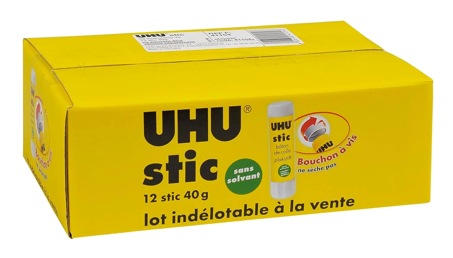 چسب ماتیکی بدون حلال UHU، سفید، بسته 12 عددی، 21 گرم چسب ماتیکی بدون حلال UHU، سفید، بسته 12 عددی، 21 گرم