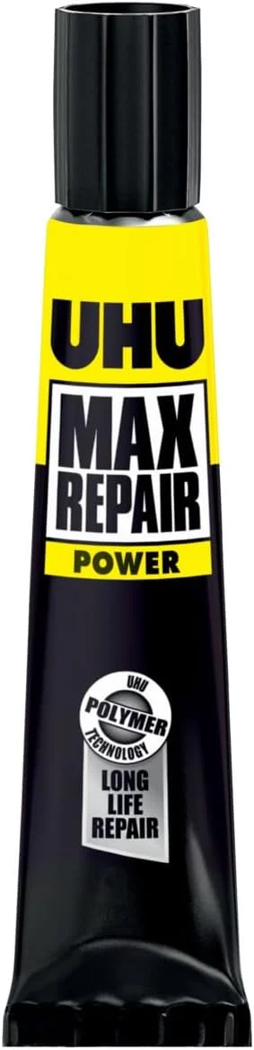 چسب تعمیراتی فوق العاده قوی و جهانی UHU 45820 Max Repair Extreme برای تقریباً تمام تعمیرات داخلی و خارجی، شفاف، 20 گرم چسب تعمیراتی فوق العاده قوی و جهانی UHU 45820 Max Repair Extreme برای تقریباً تمام تعمیرات داخلی و خارجی، شفاف، 20 گرم