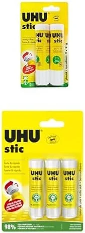 ست چسب ماتیکی اوهو مدل 52190، 21 گرمی + ست 3 عددی چسب ماتیکی 8.2 گرمی