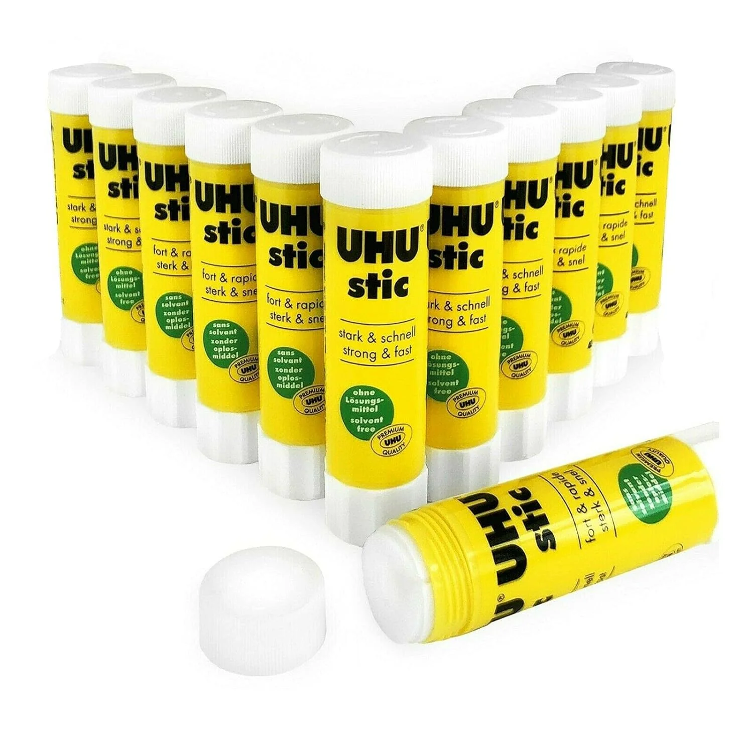 چسب ماتیکی جامد قابل شستشو و غیر سمی UHU 45611 - 21 گرم، بسته 12 عددی