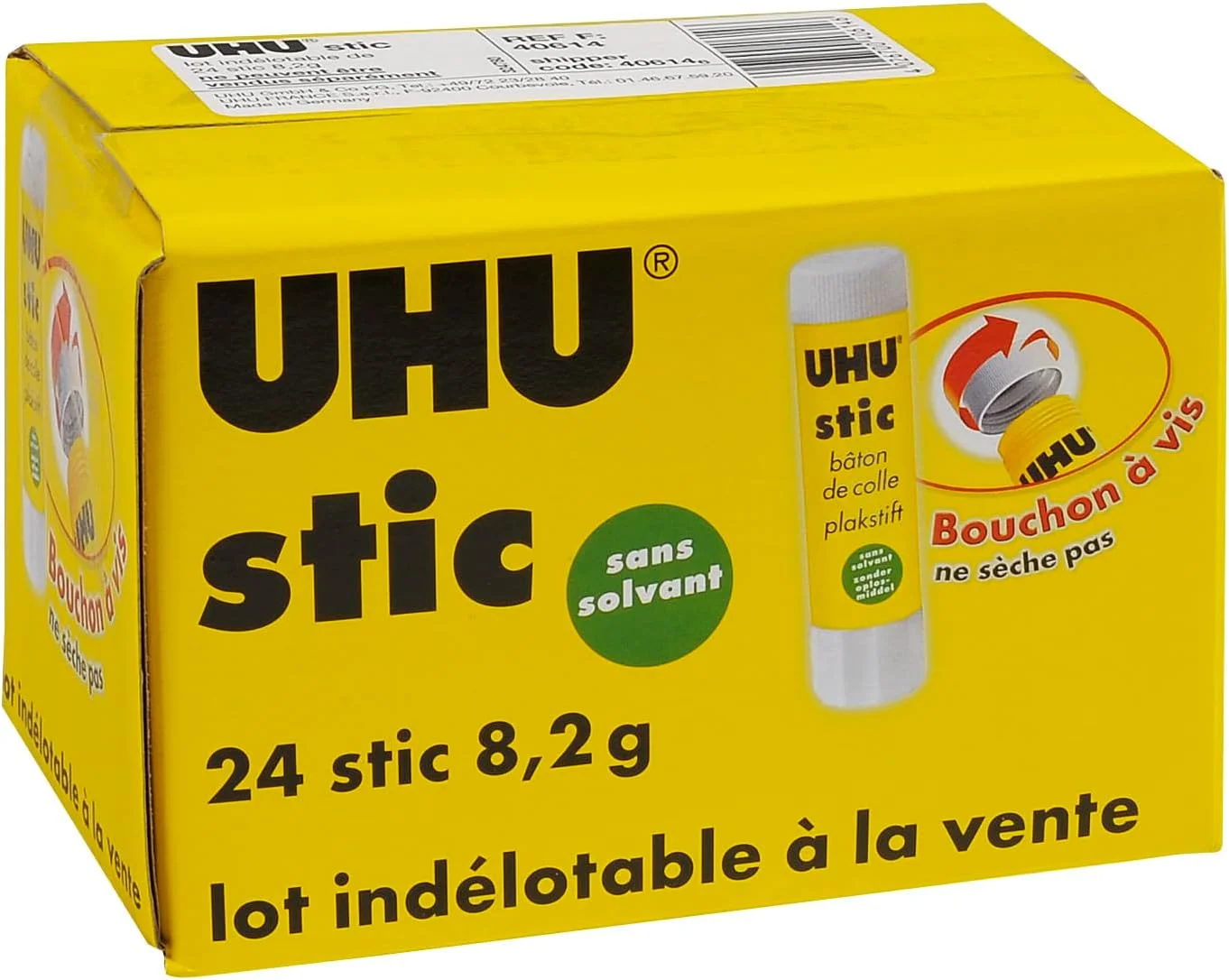 چسب ماتیکی بدون حلال UHU، سفید، بسته 24 عددی، 8.2 گرمی چسب ماتیکی بدون حلال UHU، سفید، بسته 24 عددی، 8.2 گرمی