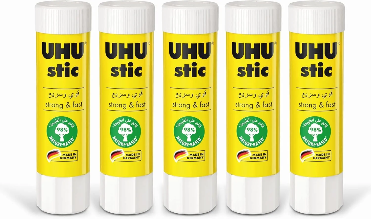 چسب ماتیکی UHU STIC - چسبندگی قوی، سریع و دائمی، بدون حلال، 8.2 گرم (6 عدد چسب ماتیکی)