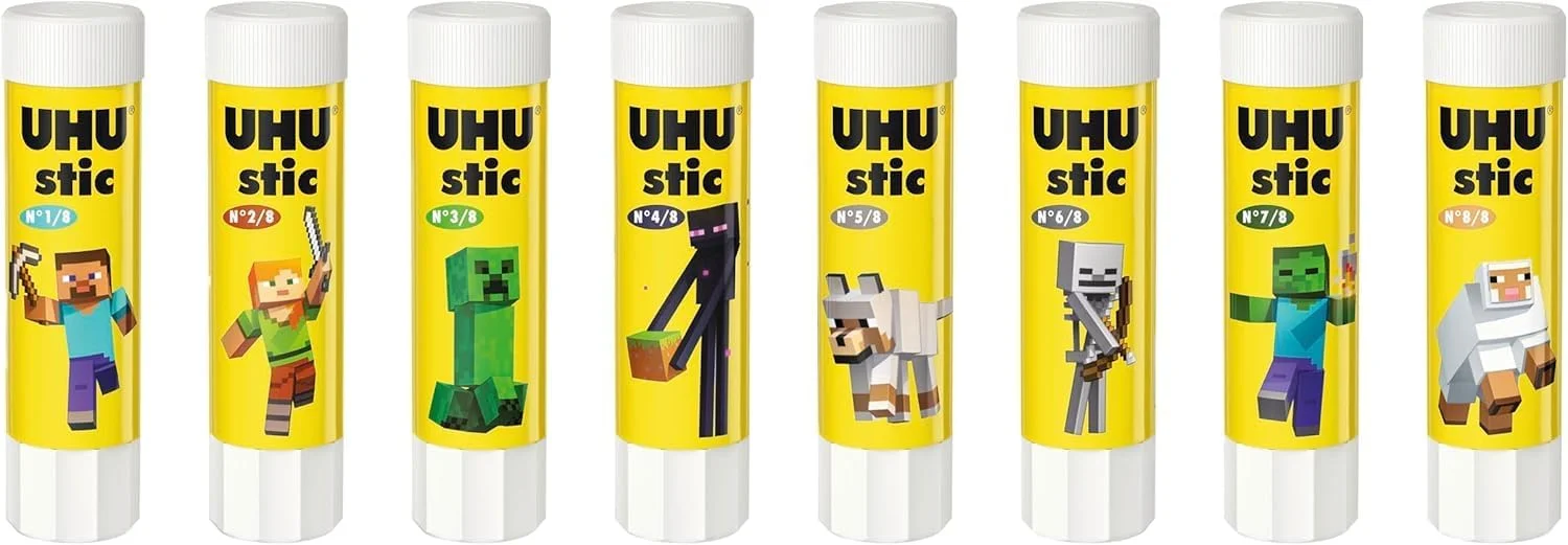 چسب ماتیکی UHU STIC، چسبی اثبات شده - به سرعت، قوی و دائمی می چسباند، بدون حلال، 8.2 گرم، مجموعه 8 عددی، سفید (بسته 3 عددی)