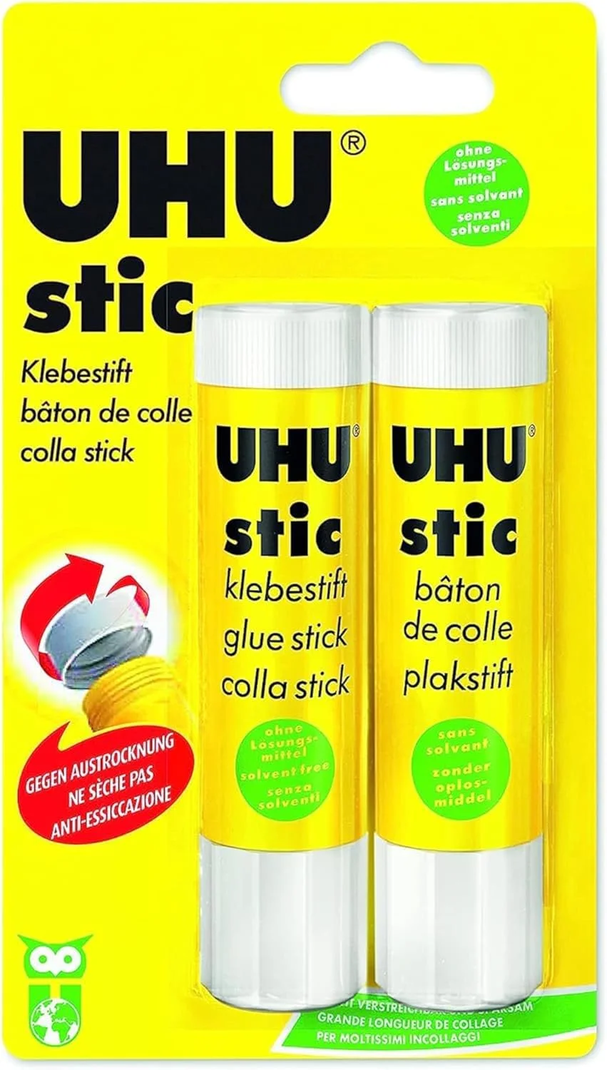 چسب ماتیکی UHU، 8.2 گرم، بسته 2 عددی، چسب ماتیکی اثبات شده، قوی، سریع، بدون حلال، تمیز، ایمن و پایدار برای مدرسه، خانه، دفتر، کودکان، هنر و صنایع دستی، 98% طبیعی، اکنون در بسته بندی 50% پلاستیک بازیافتی چسب ماتیکی UHU، 8.2 گرم، بسته 2 عددی، چسب ماتیکی اثبات شده، قوی، سریع، بدون حلال، تمیز، ایمن و پایدار برای مدرسه، خانه، دفتر، کودکان، هنر و صنایع دستی، 98% طبیعی، اکنون در بسته بندی 50% پلاستیک بازیافتی