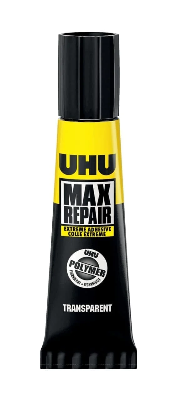 چسب فوق العاده قوی و جهانی UHU Max Repair Extreme، برای تقریباً تمام تعمیرات، داخل و خارج از خانه، 8 گرم، شفاف - بسته 5 عددی