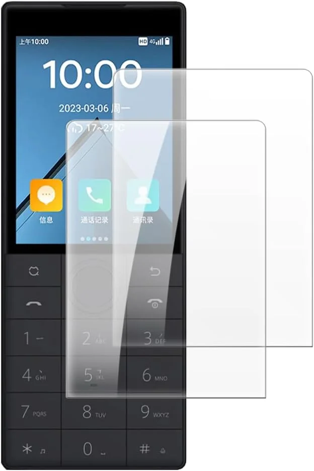 محافظ صفحه نمایش شیشه ای تمپرد شانتایم [2 عددی] سازگار با Xiaomi Duoqin F22 (3.54 اینچ)، شفاف HD ضد خش، بدون حباب، سازگار با قاب