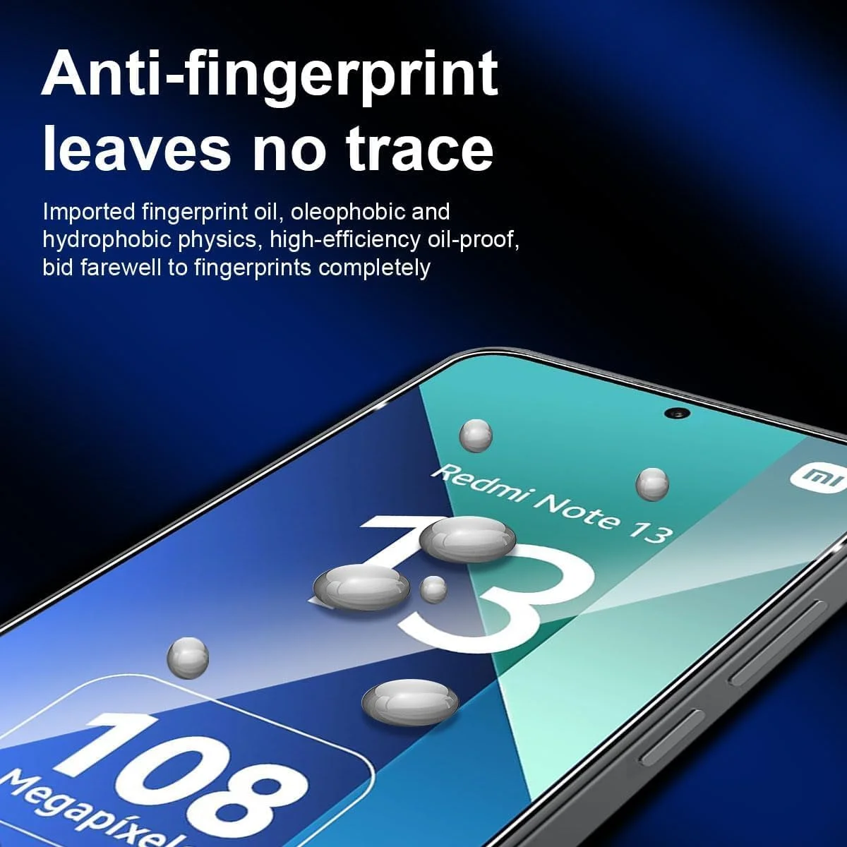 محافظ صفحه نمایش شیشه ای حرارت دیده WRTBS [بسته 3 عددی] برای گوشی شیائومی Redmi Note 13 4G، سختی 9H، وضوح بالا، پوشش کامل، ضد خش، بدون حباب، ضد اثر انگشت